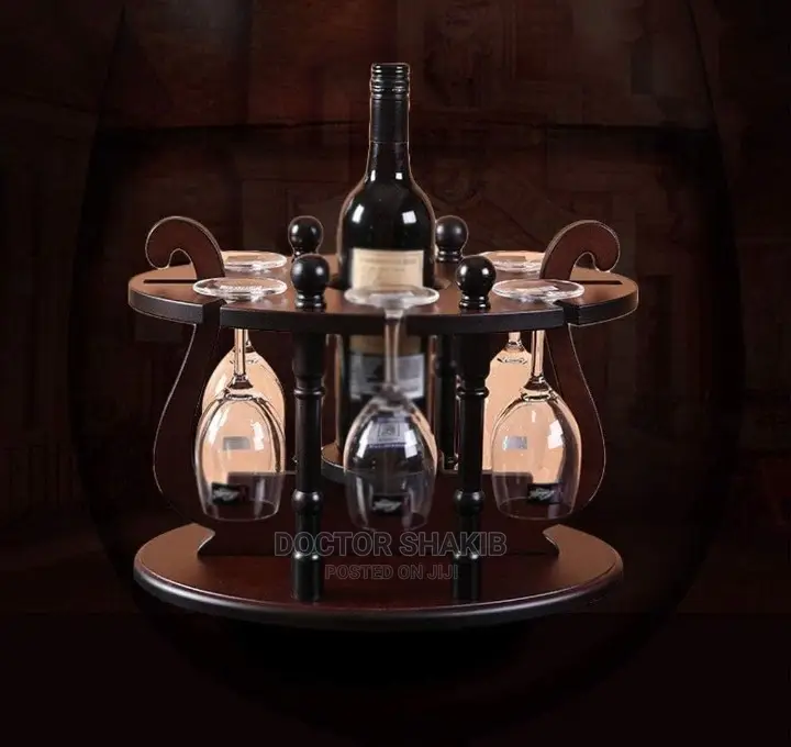 Solid Wooden Luxury Wire Rack and Glass