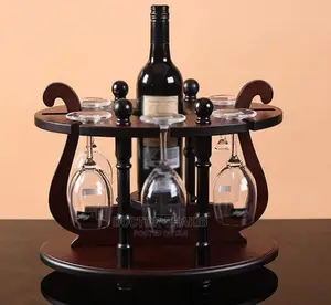 Solid Wooden Luxury Wire Rack and Glass