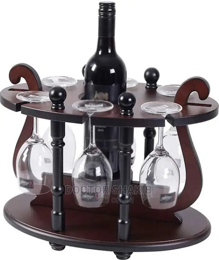 Solid Wooden Luxury Wire Rack and Glass