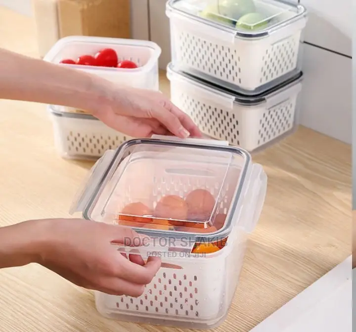 Multifunctional 2in1 Fridge Drain Basket/ Storage Container