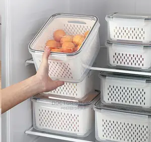 Multifunctional 2in1 Fridge Drain Basket/ Storage Container