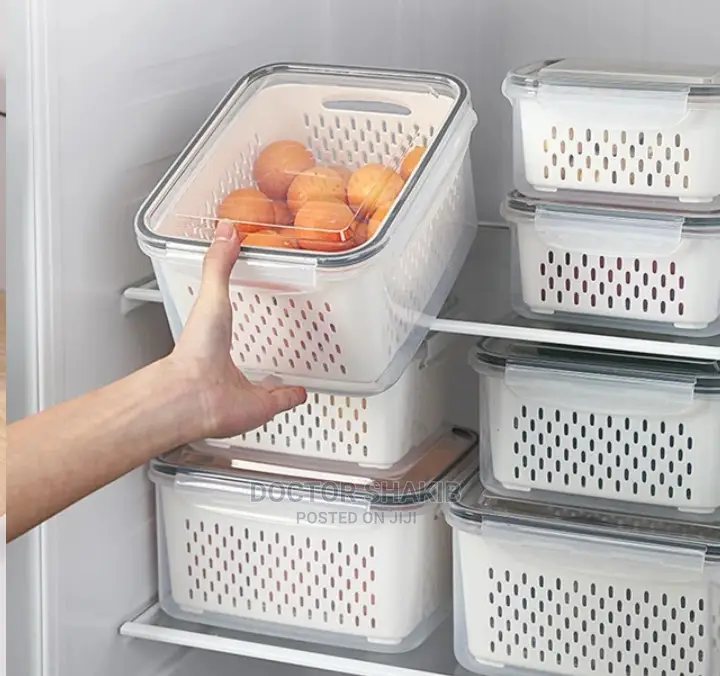 Multifunctional 2in1 Fridge Drain Basket/ Storage Container
