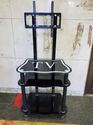 Very Strong Glass Tv Stand With Space for Woofers Speakers