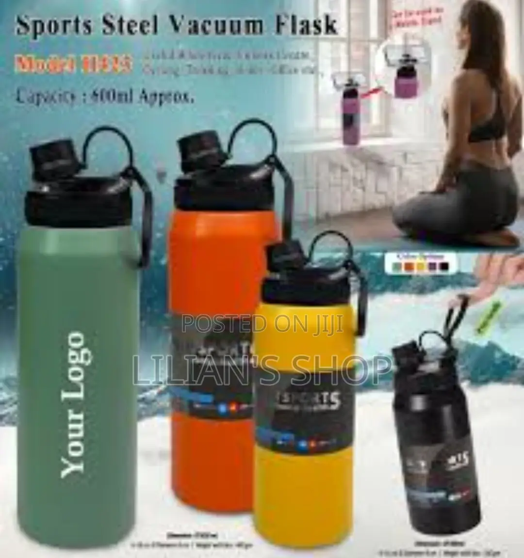 Sports Stainless Steel Vacuum Flask-1litre