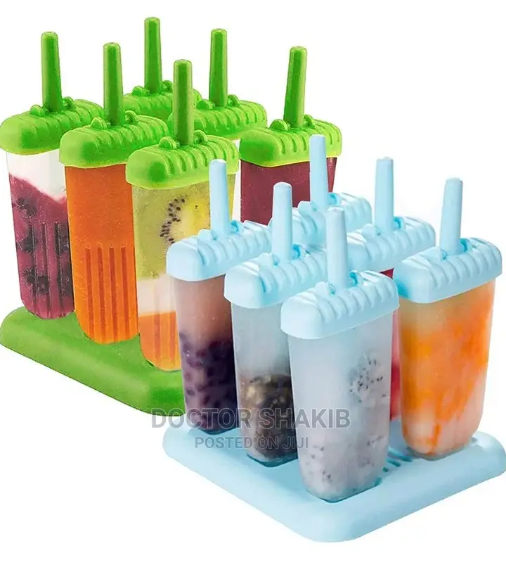 Popsicle Molds, Set 6 Ice Pop Molds