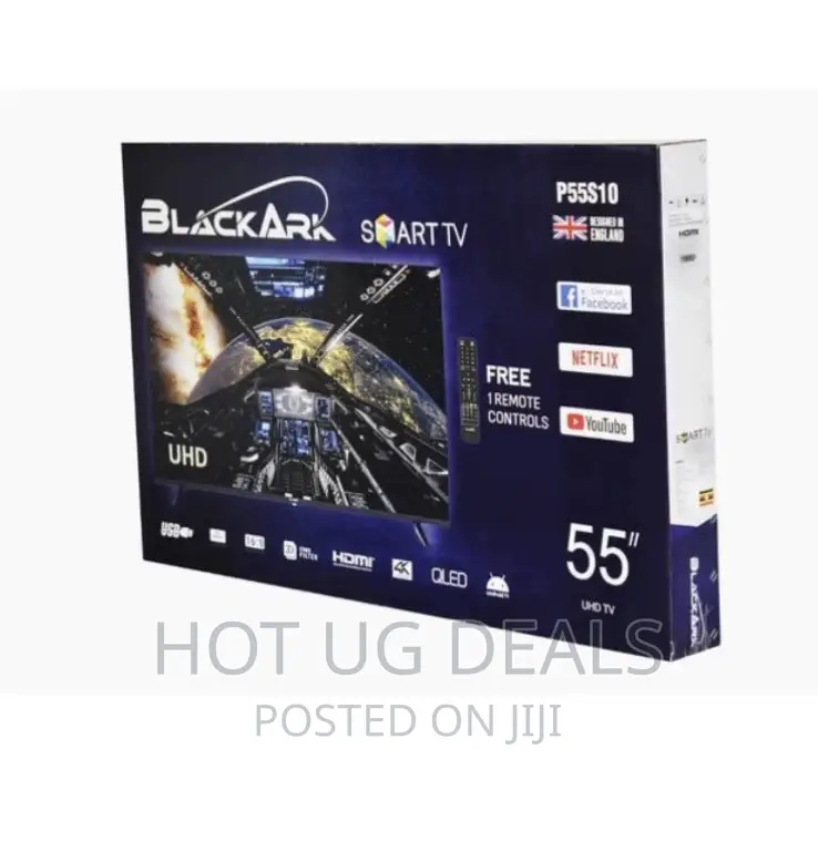 Black Ark 55" Inch UD LED Smart Frameless TV- Black