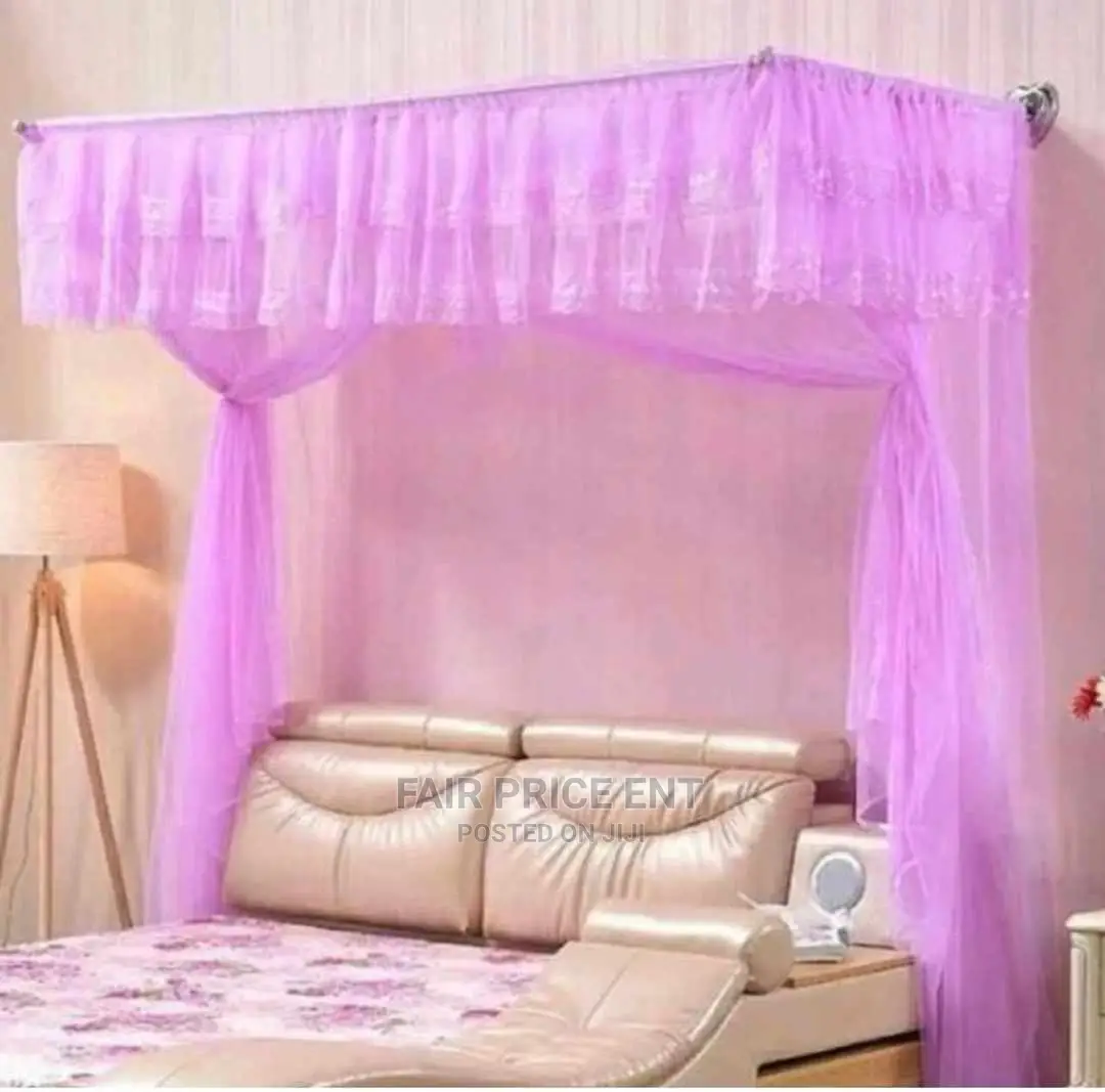 Wall Mounted Adjustable Mosquito Nets.5x6.( Purple)