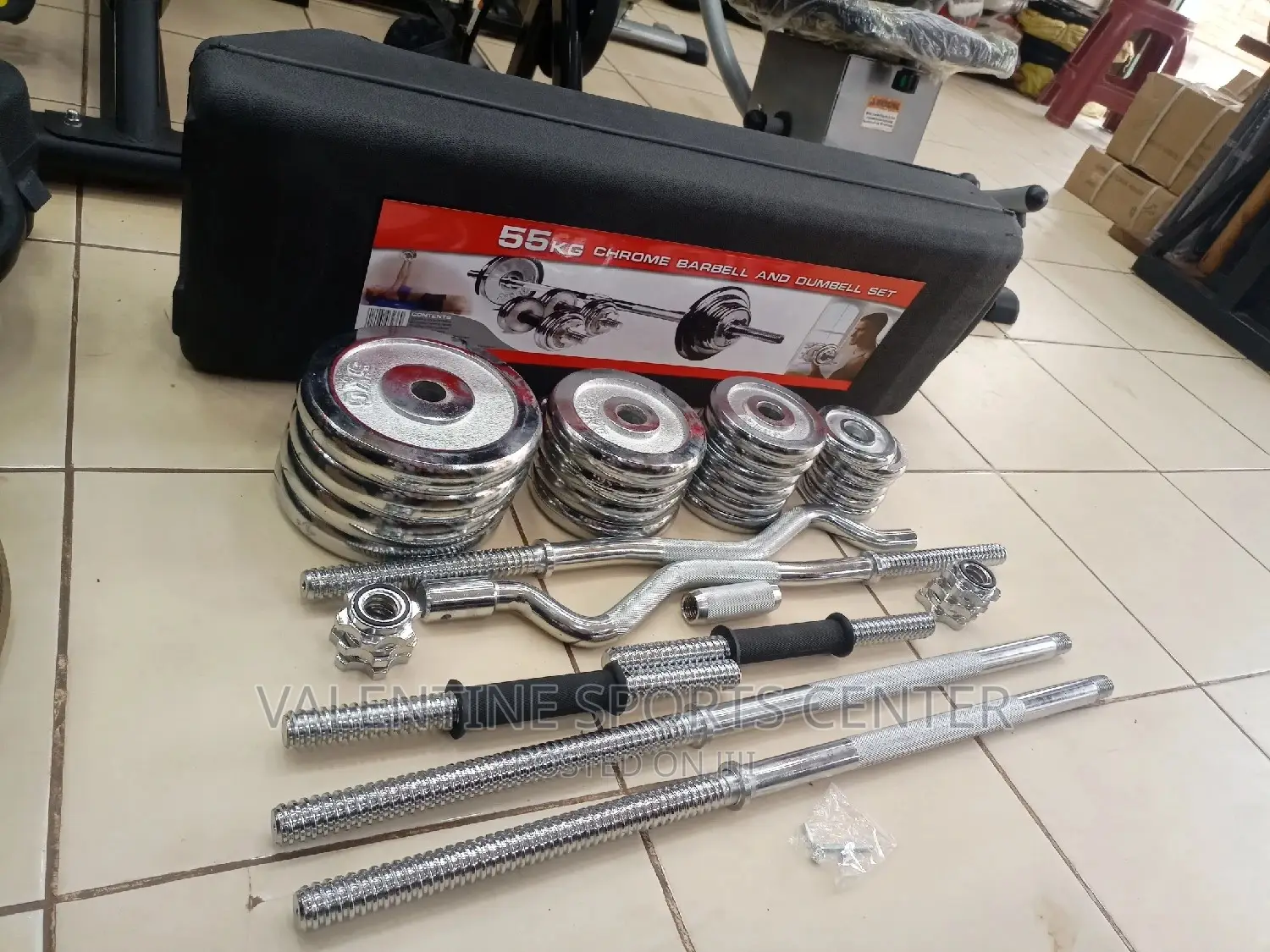 55kg Adjustable Dumbbells Full Set Original Materials