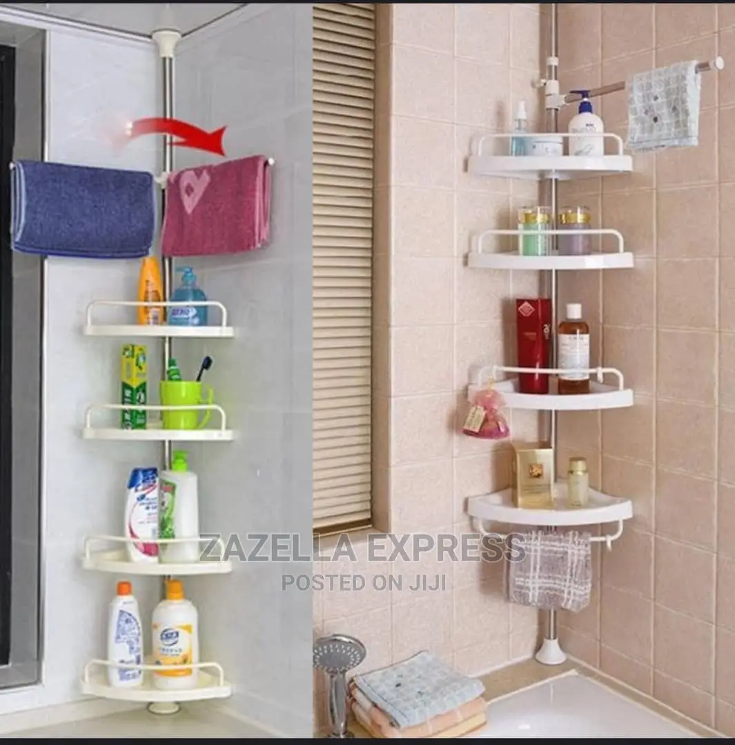 4 Tier Adjustable Bathroom Organiser for Corner