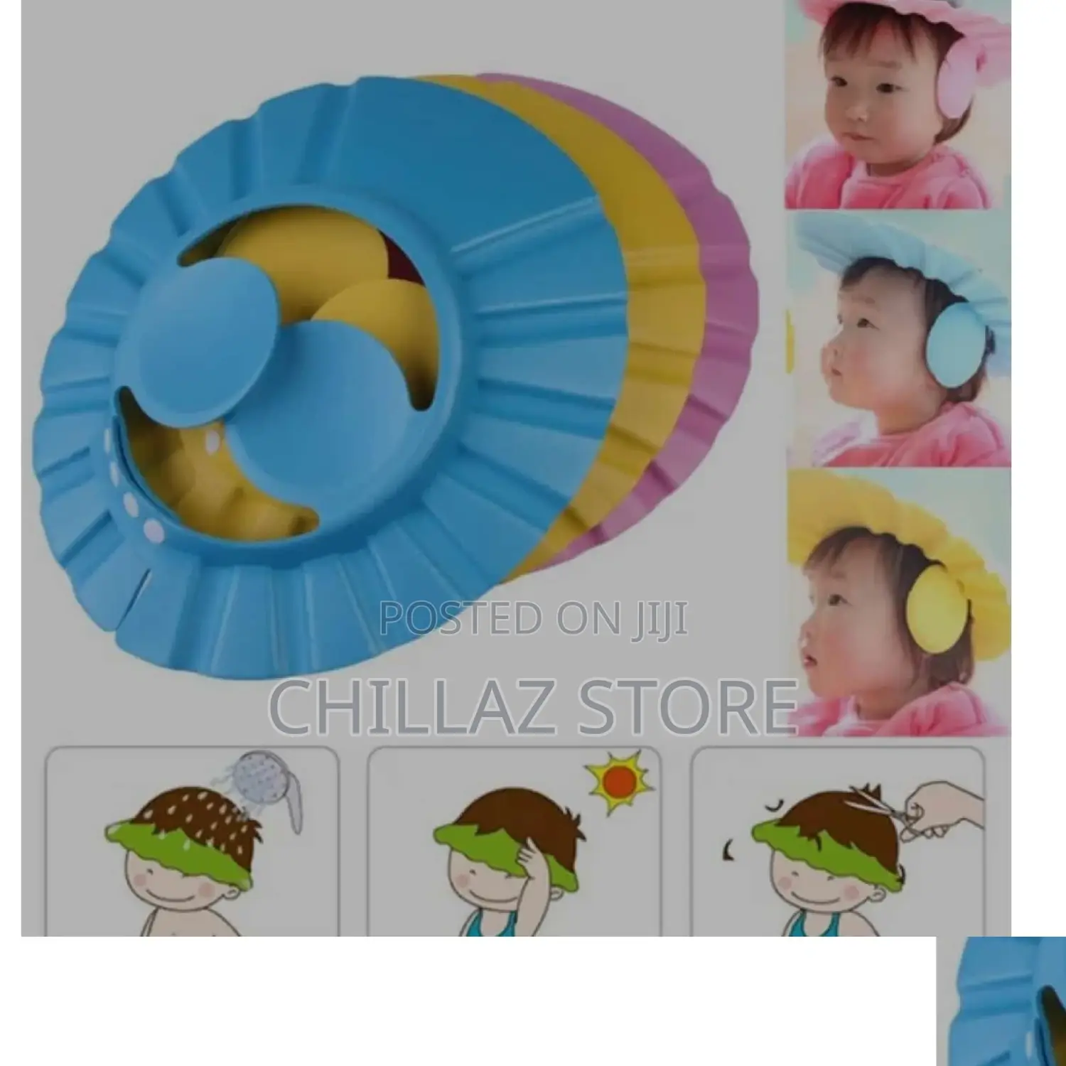 Baby Soft Ear Flaps/ Shower Caps.