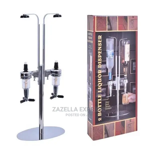 2 Bottle Bar Beverage Liquor Dispenser
