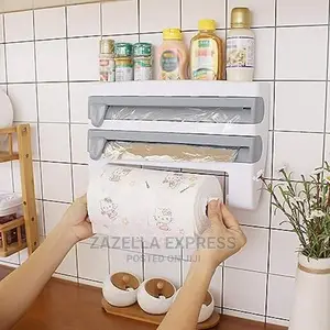 Paper Towel Holder Wall-Mount Rack for Bathroom Storage
