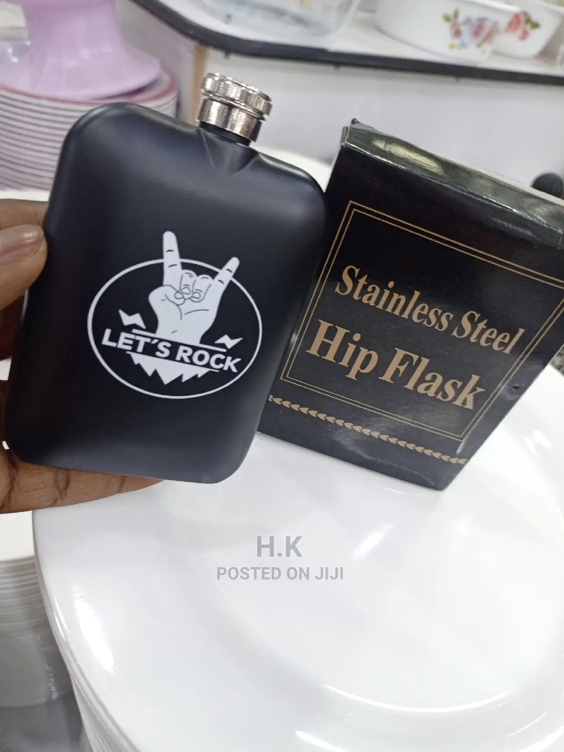 Black Hip Flask