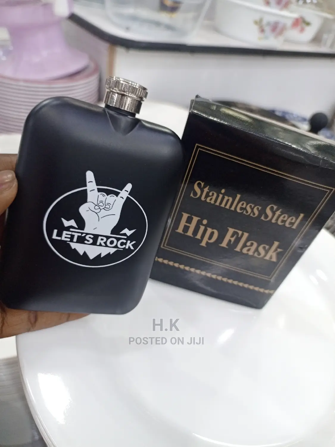 Black Hip Flask