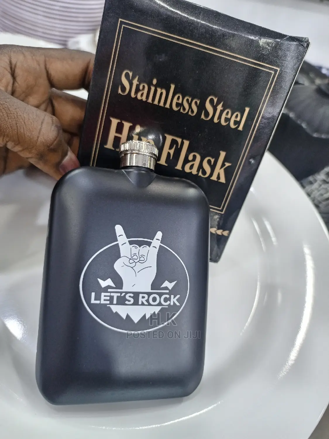 Black Hip Flask
