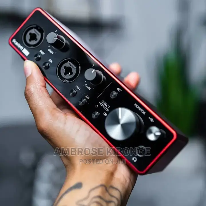 3rd Gen FOCUSRITE Scarlett 2i2 Audio Interface for Studio.
