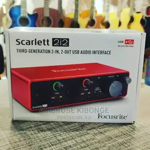 3rd Gen FOCUSRITE Scarlett 2i2 Audio Interface for Studio.