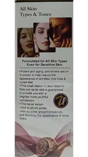 Roushun 7days Vitamin C Face Serum With Snail Oil+Kojic Acid