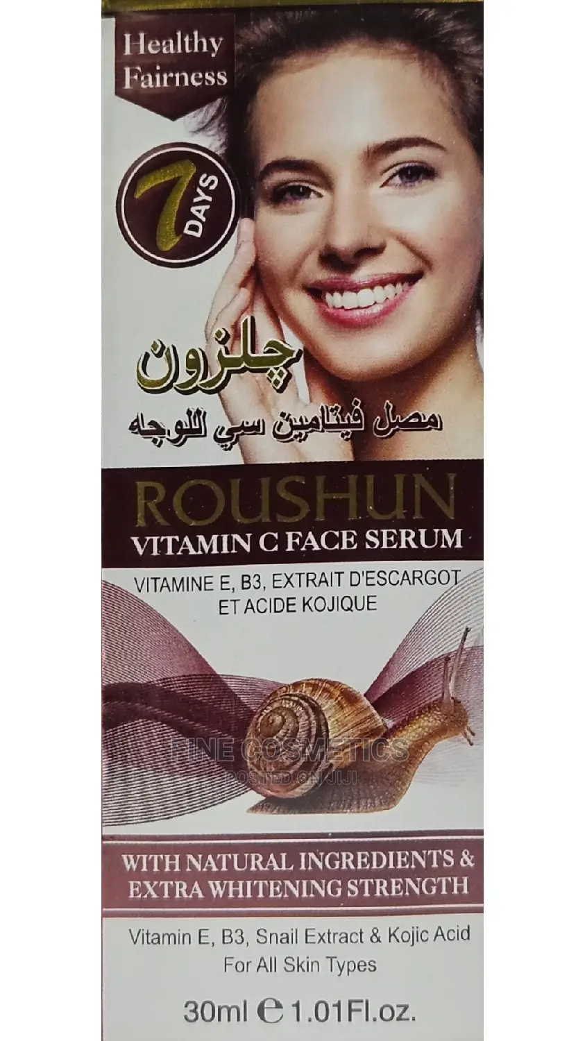 Roushun 7days Vitamin C Face Serum With Snail Oil+Kojic Acid