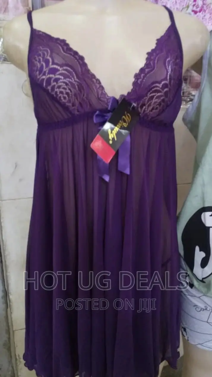 Ladies Night Dress With Floral Detail - Multidesign