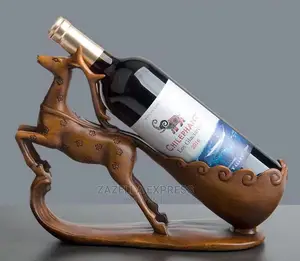 Horse Wine Bottle Holder Home Decor Glass Stand Rack Bar