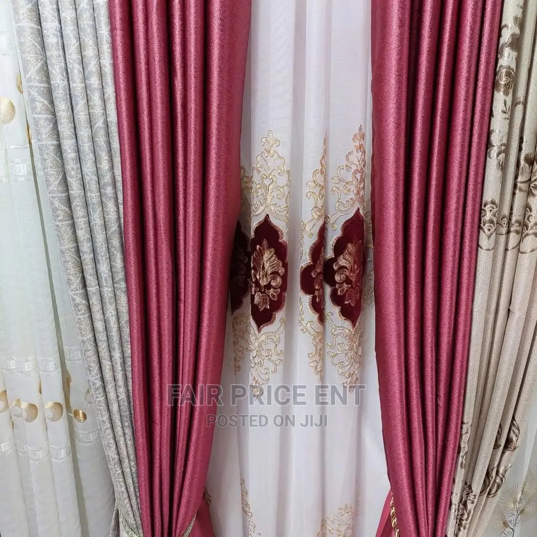 Classy Curtains 45000per Metres.( Red)