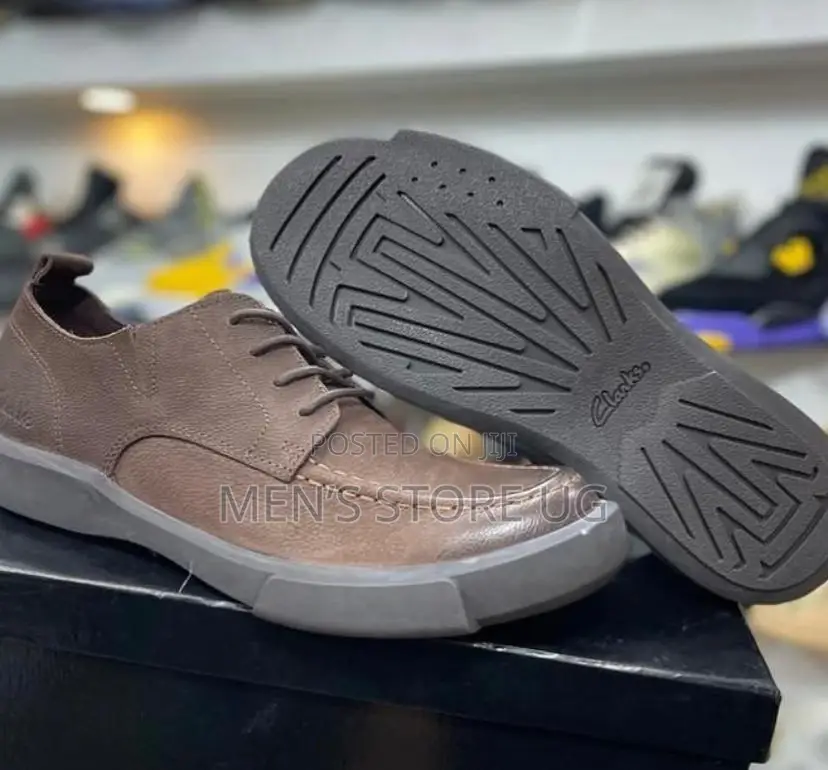 Men’S Clark’S Premium Leather Casual Ankle Boots