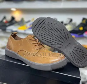 Men’S Clark’S Premium Leather Casual Ankle Boots