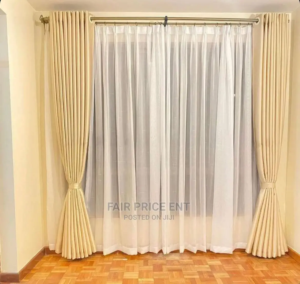 Classy Vip Executive Curtains.45000 Per Metre.( Gold)