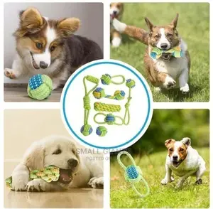 Dog Toy Cotton Rope Knot Chew Ball Grinding Teeth
