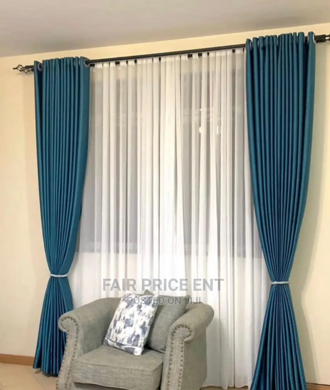 Classy Vip Executive Curtains.40,000per Metre.(Dark Blue)