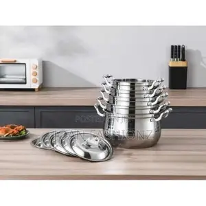 10pcs 22,24,26,28,30cm Stainless Steel Saucepans Cooking Pot