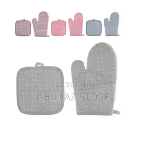 1pair Oven Mitts Kitchen Heat Resistant Oven Gloves.