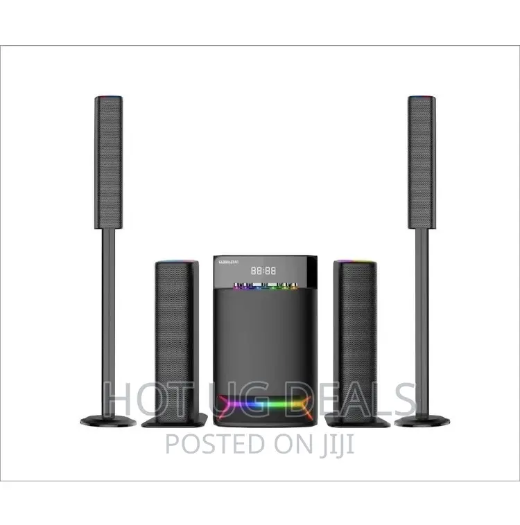 Home Theatre 4.1 Loud, Bass Home Speaker System - Black