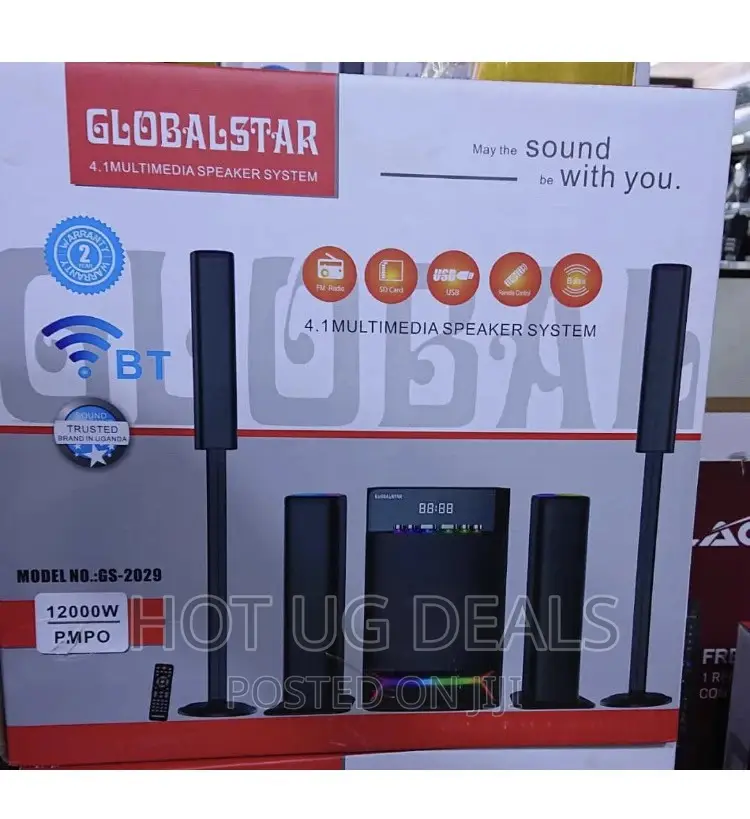 Home Theatre 4.1 Loud, Bass Home Speaker System - Black