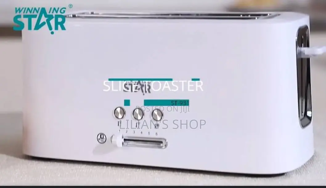 Winning Star 4 Slice Electric Bread Toaster -White