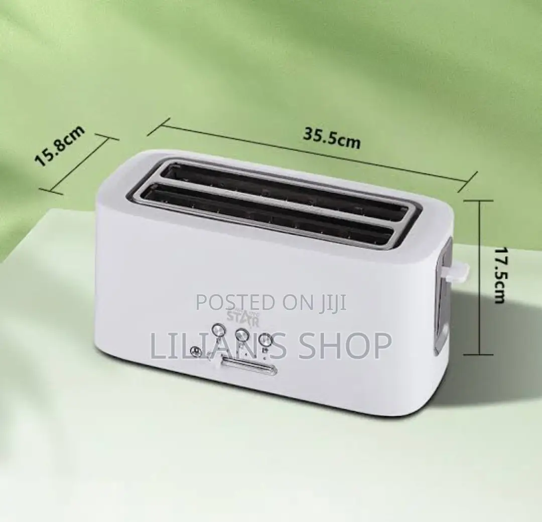Winning Star 4 Slice Electric Bread Toaster -White