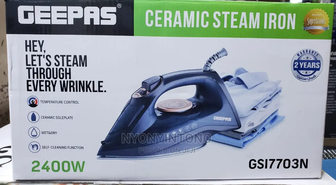 Geepas Ceramic Steam Iron With 2years Warranty