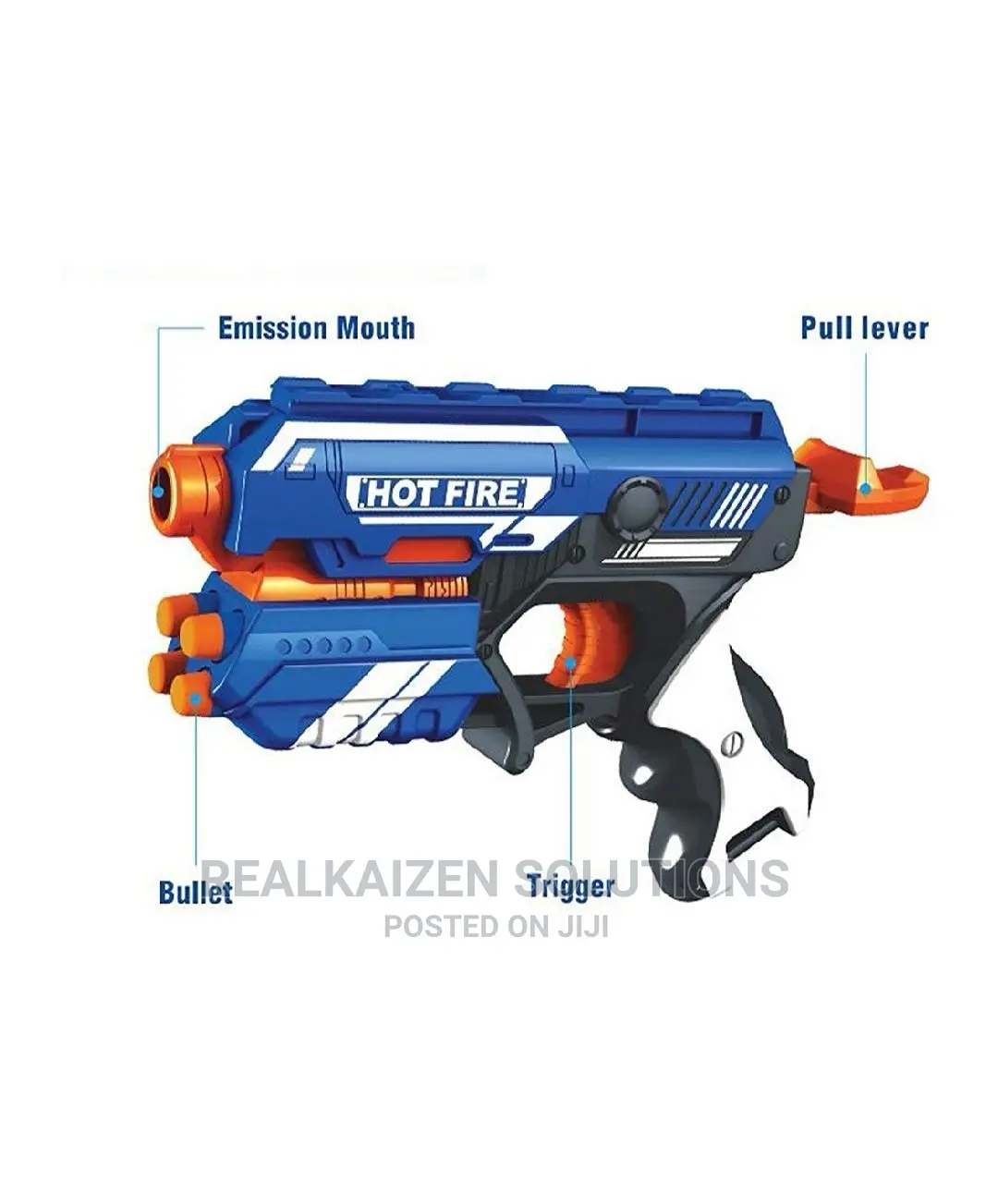 BLAZE STORM Manual 10 Soft Blaster Bullet Shooting Kid Gun