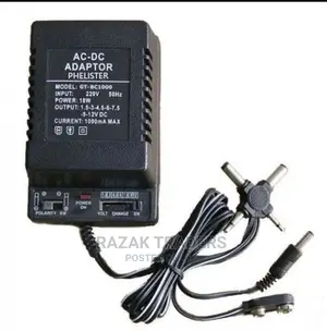 Phelistar 12V 1000ma AC-DC Poweradapter Adjustable Voltage