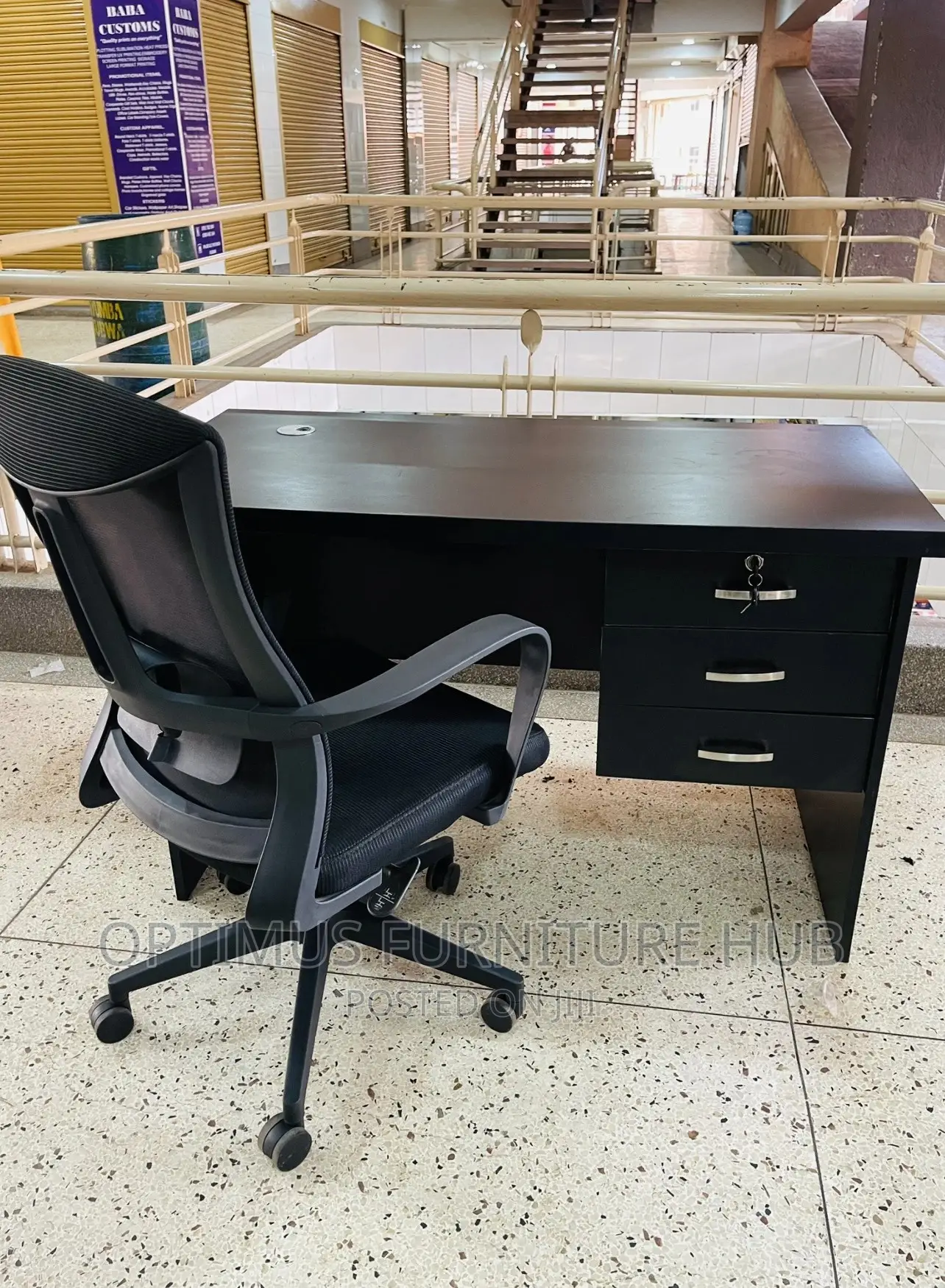 Office Desk and Swivel Chair
