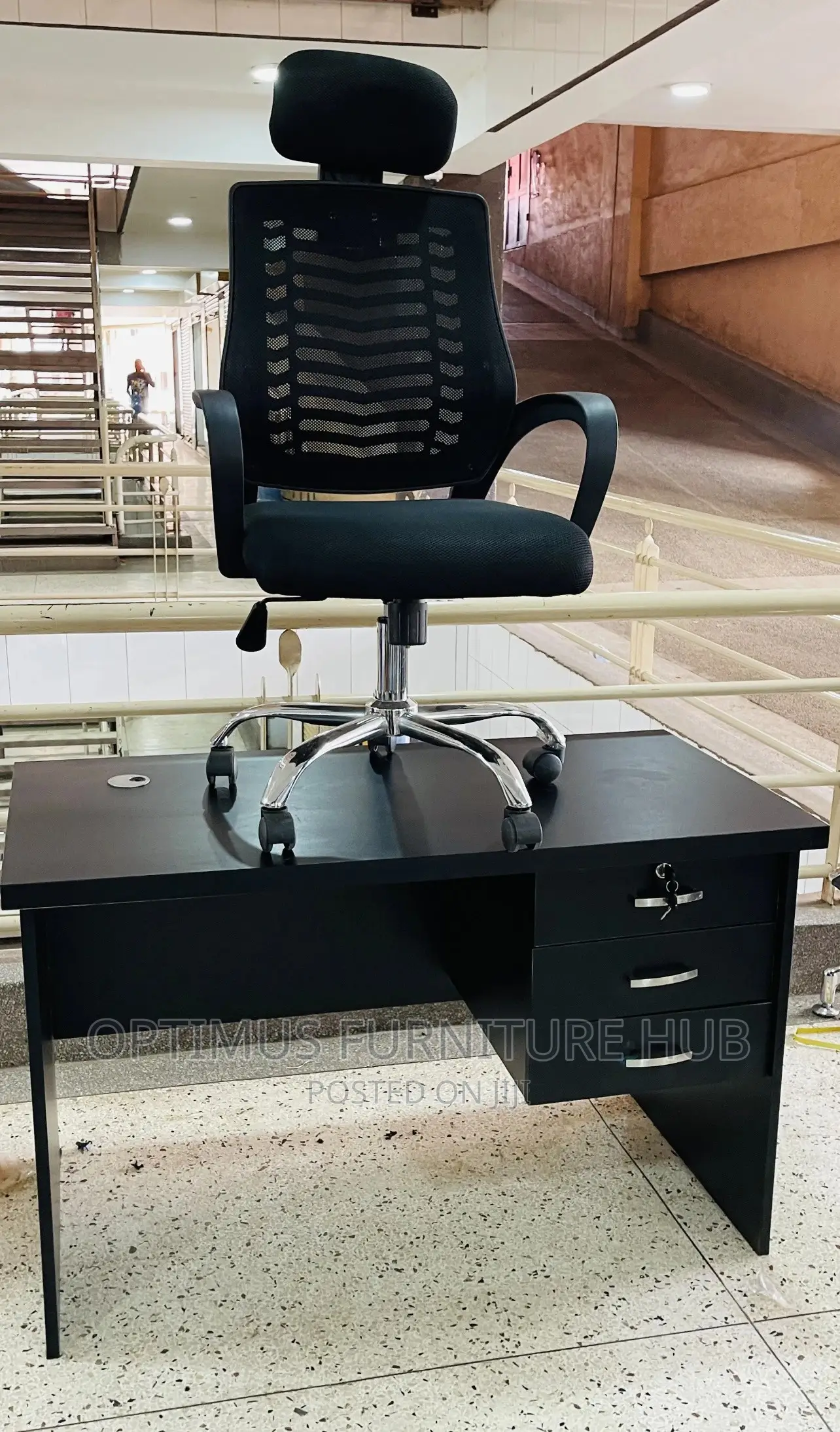 Desk and Headed Chair
