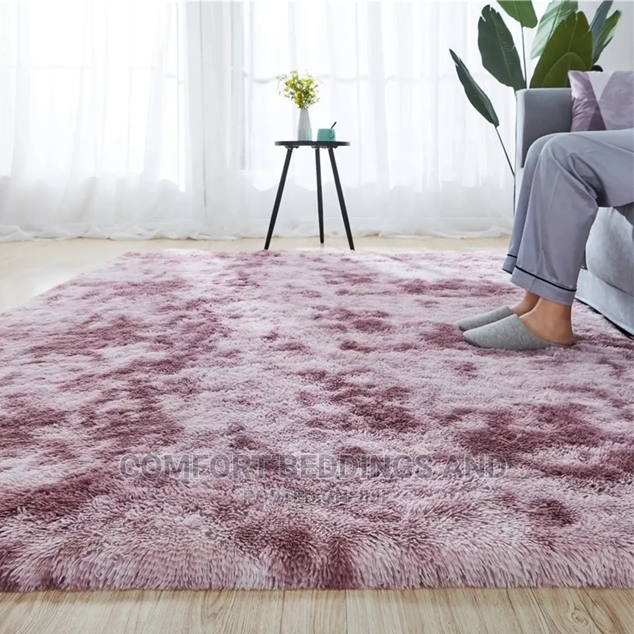 Fluffy Carpet Maroon