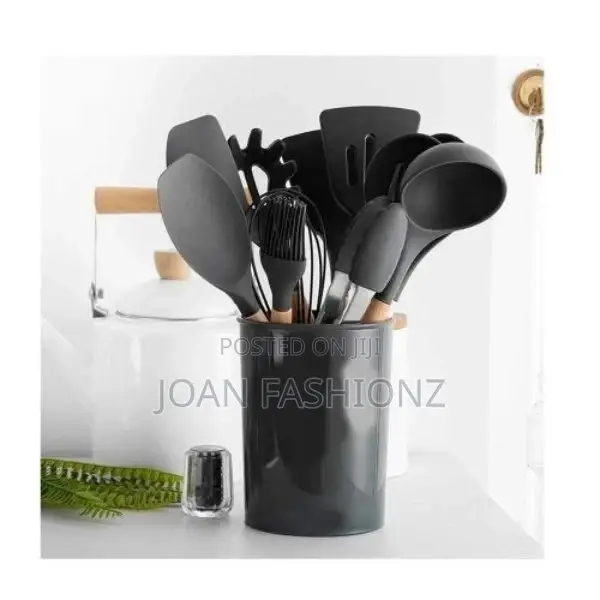 11 Piece Cooking Utensils Kitchen Utensil Set -Black ,Red