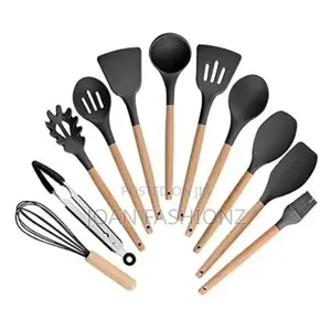 11 Piece Cooking Utensils Kitchen Utensil Set -Black ,Red