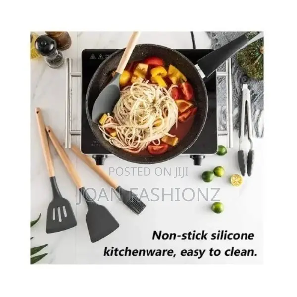 11 Piece Cooking Utensils Kitchen Utensil Set -Black ,Red