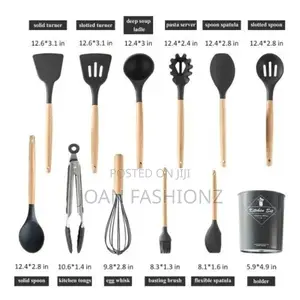 11 Piece Cooking Utensils Kitchen Utensil Set -Black ,Red