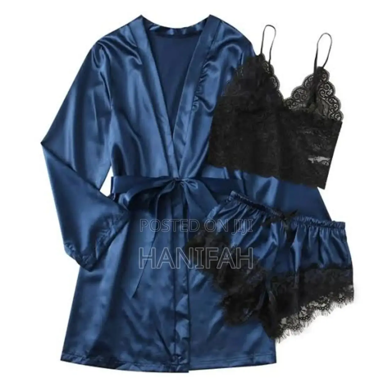 3pcs Women's Satin Sleep Wear