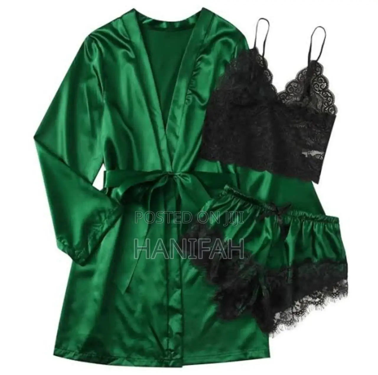 3pcs Women's Satin Sleep Wear