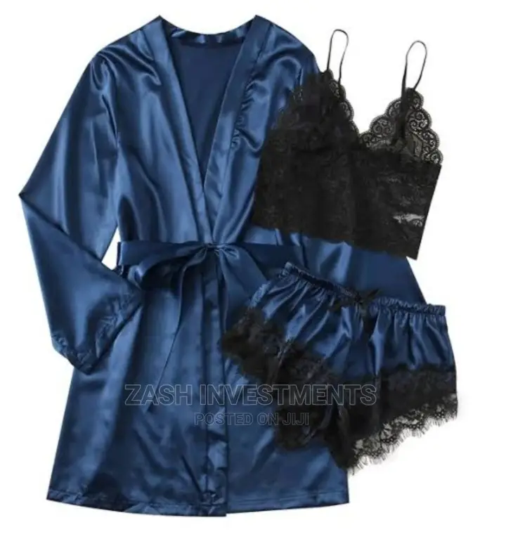 3pcs Set Women's Satin Sleepwear